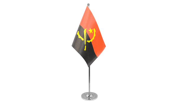 Angola Satin Table Flag